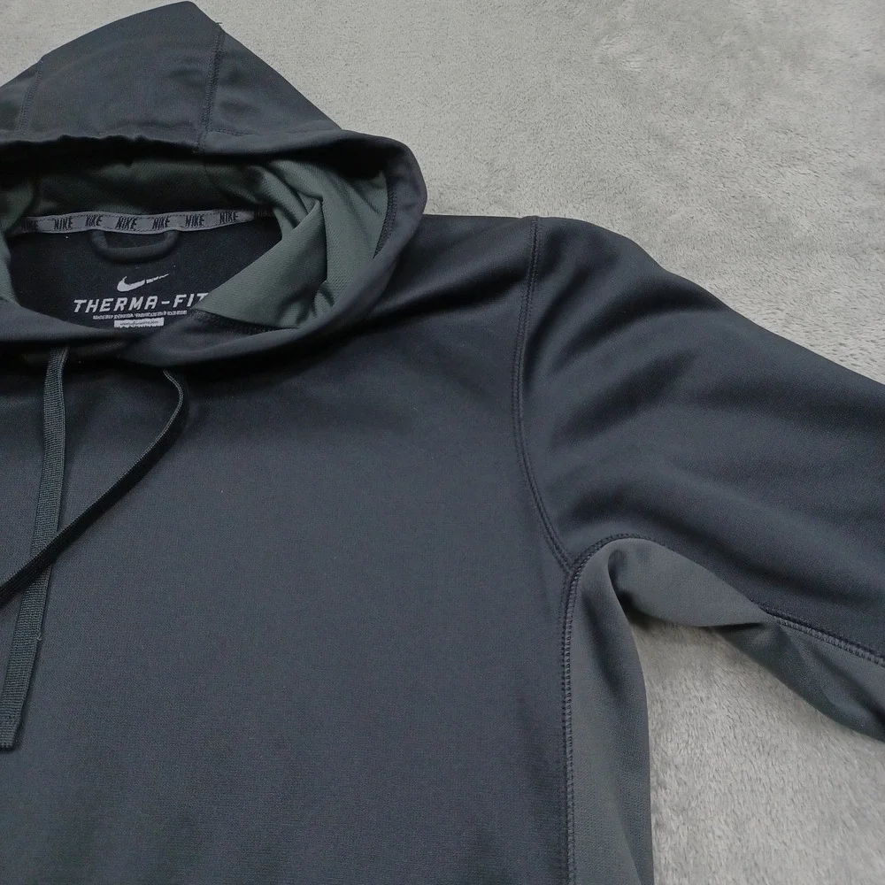 Nike Sweater Mens Small Black Pullover Activewear Hoodie Casual Therma Fit‎